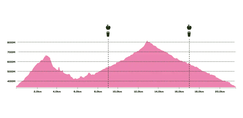 Altimetría de la ruta 21K