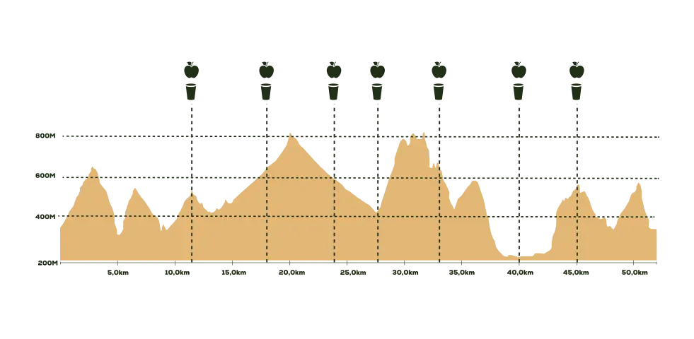 Altimetría de la ruta 50K